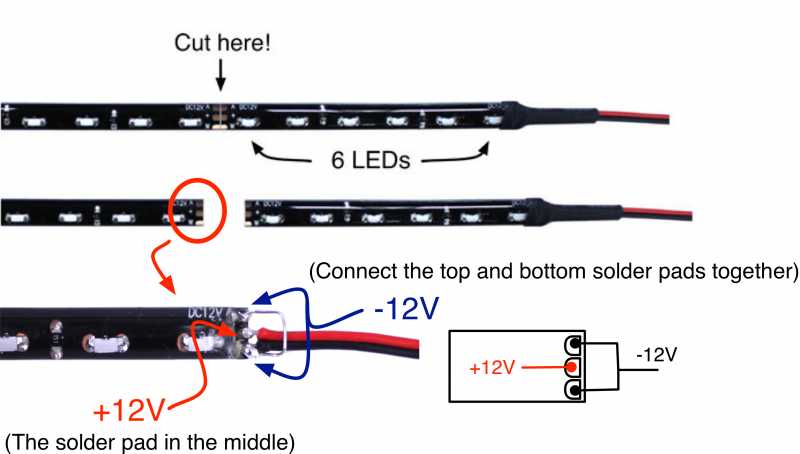 How to connect multiple led strips to one power source